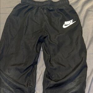 Nike Kids Black Sweatpants with White Logo